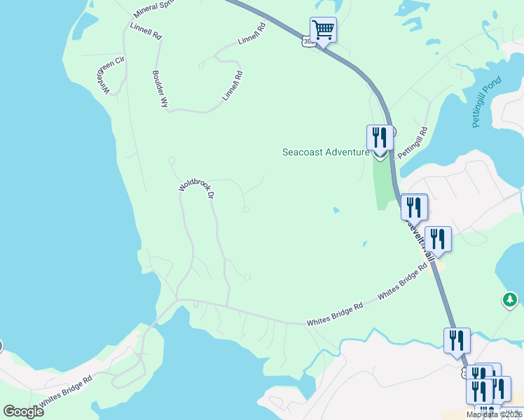 map of restaurants, bars, coffee shops, grocery stores, and more near 20 Freeman Court in Windham
