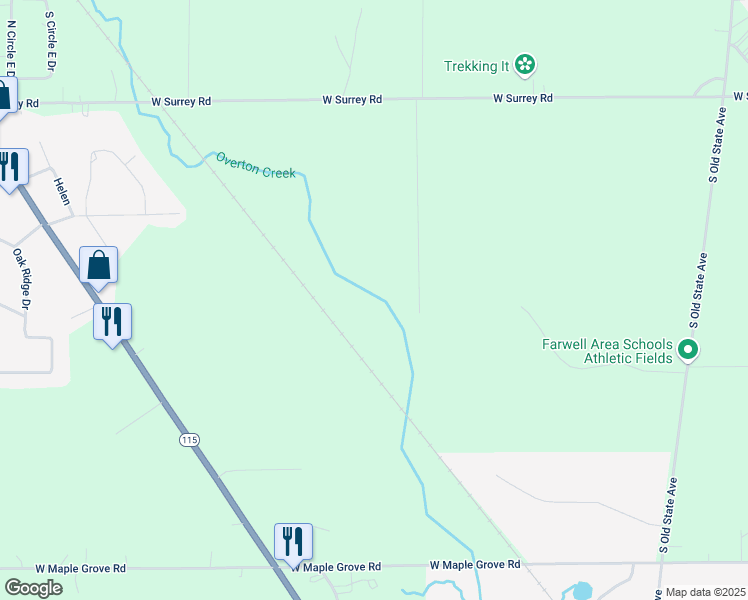 map of restaurants, bars, coffee shops, grocery stores, and more near 9221 Kellamy Way in Farwell