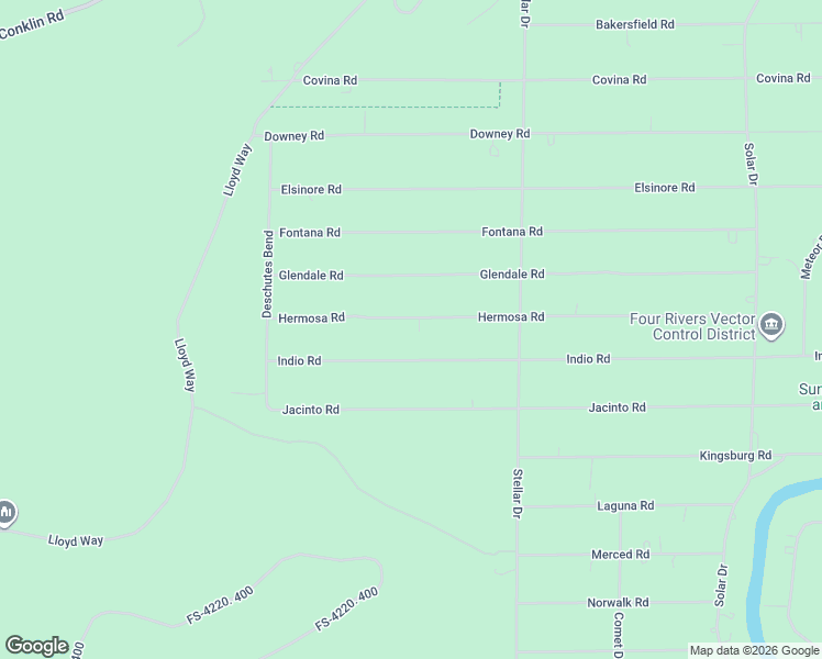 map of restaurants, bars, coffee shops, grocery stores, and more near 16950 Indio Road in Bend