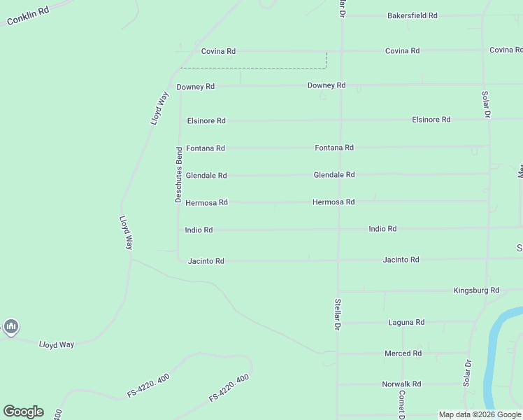 map of restaurants, bars, coffee shops, grocery stores, and more near 16918 Indio Road in Bend