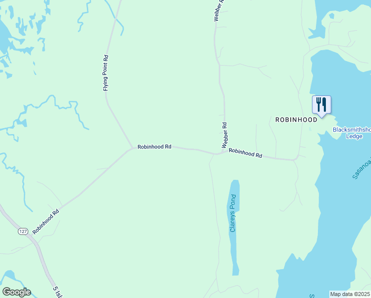 map of restaurants, bars, coffee shops, grocery stores, and more near Robinhood Road in Georgetown