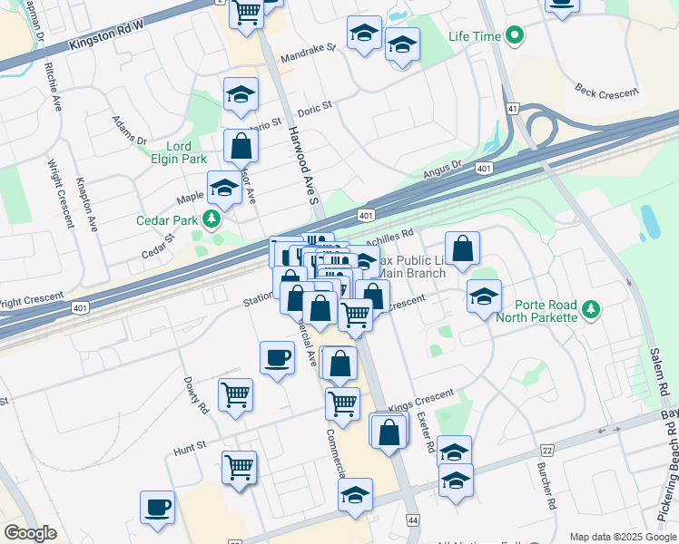 Harwood Avenue South & Achilles Road, Ajax ON Walk Score