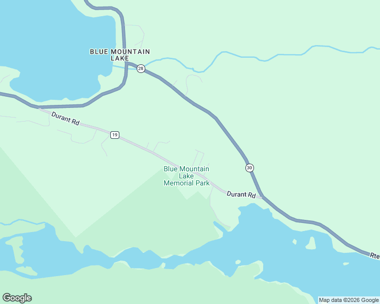 map of restaurants, bars, coffee shops, grocery stores, and more near 105 Laprairie Lane in Blue Mountain Lake