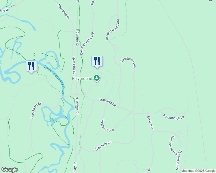 map of restaurants, bars, coffee shops, grocery stores, and more near 17730 Caldera Springs Drive in Bend