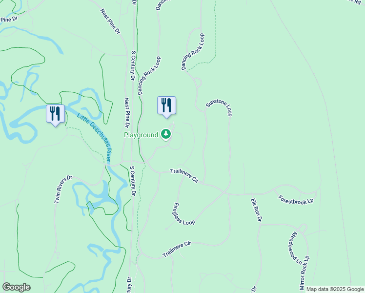 map of restaurants, bars, coffee shops, grocery stores, and more near 17730 Caldera Springs Drive in Bend