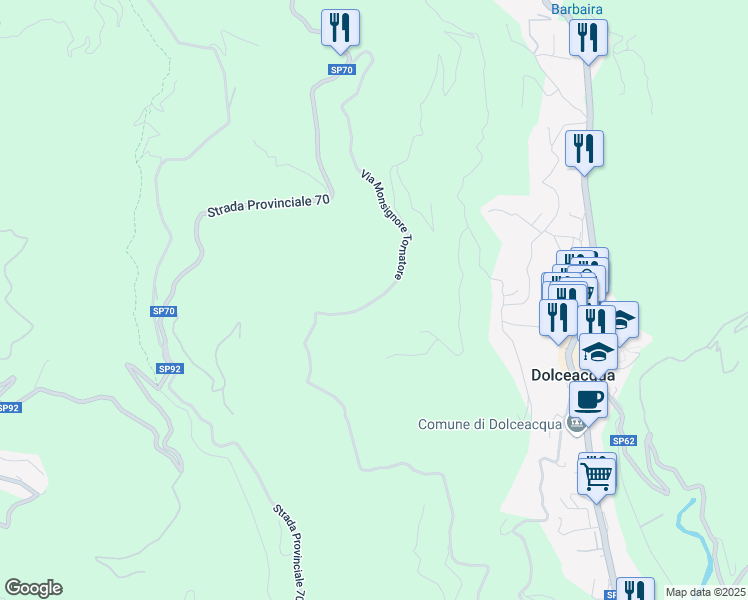 map of restaurants, bars, coffee shops, grocery stores, and more near in Province of Imperia