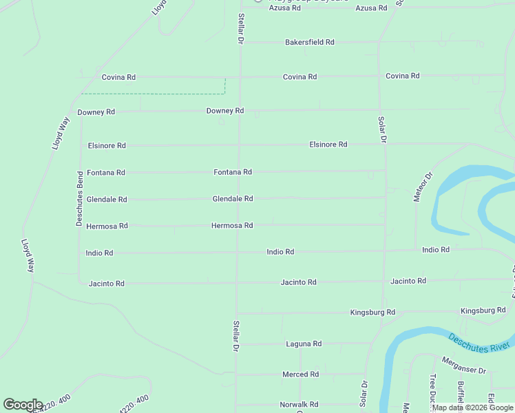 map of restaurants, bars, coffee shops, grocery stores, and more near 17035 Glendale Road in Bend