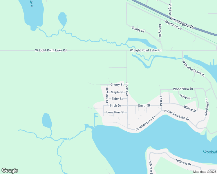 map of restaurants, bars, coffee shops, grocery stores, and more near 522 Hemlock Street in Lake