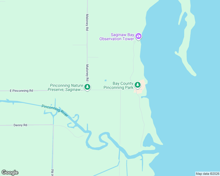 map of restaurants, bars, coffee shops, grocery stores, and more near 2867-2941 East Pinconning Road in Pinconning