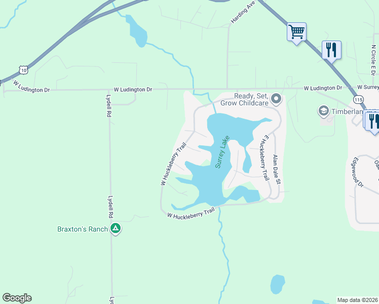 map of restaurants, bars, coffee shops, grocery stores, and more near 3131 West Huckleberry Trail in Farwell