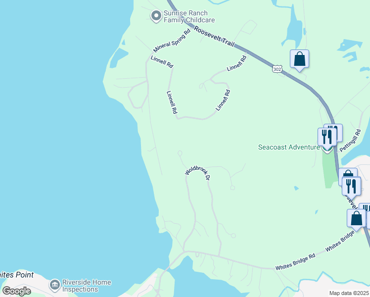map of restaurants, bars, coffee shops, grocery stores, and more near 7 Henderson Court in Windham