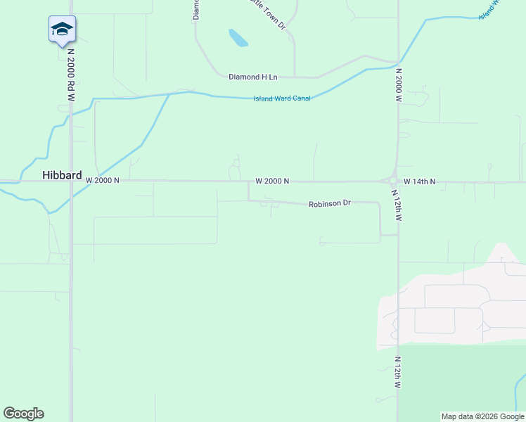 map of restaurants, bars, coffee shops, grocery stores, and more near 2405 Robinson Drive in Rexburg
