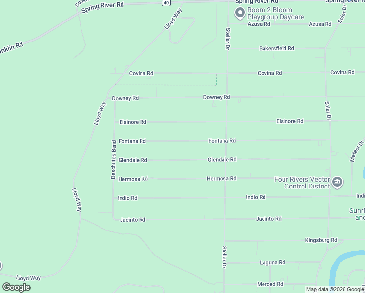 map of restaurants, bars, coffee shops, grocery stores, and more near 16939 Fontana Road in Bend