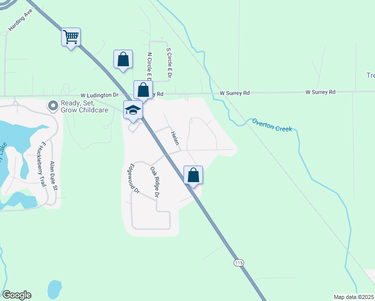 map of restaurants, bars, coffee shops, grocery stores, and more near 2068 Alice Street in Farwell