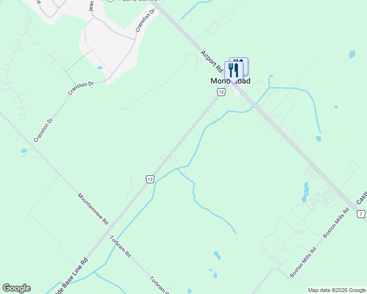 map of restaurants, bars, coffee shops, grocery stores, and more near 5775 Olde Base Line Road in Caledon