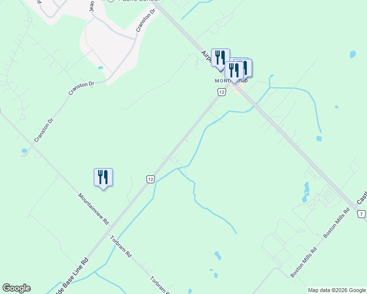 map of restaurants, bars, coffee shops, grocery stores, and more near 5775 Olde Base Line Road in Regional Municipality of Peel
