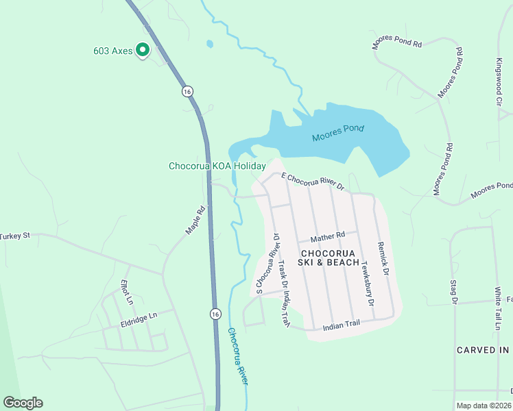map of restaurants, bars, coffee shops, grocery stores, and more near 1007-1009 Chocorua Mountain Highway in Tamworth