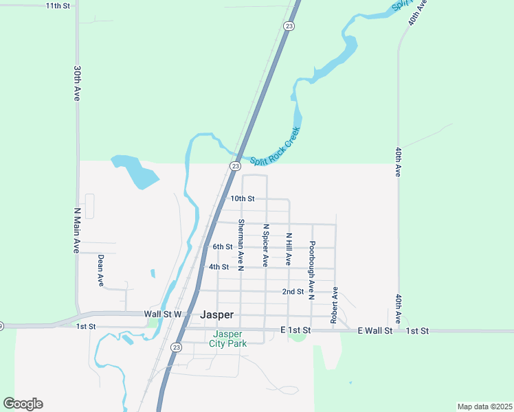 map of restaurants, bars, coffee shops, grocery stores, and more near 116 8th Street in Jasper