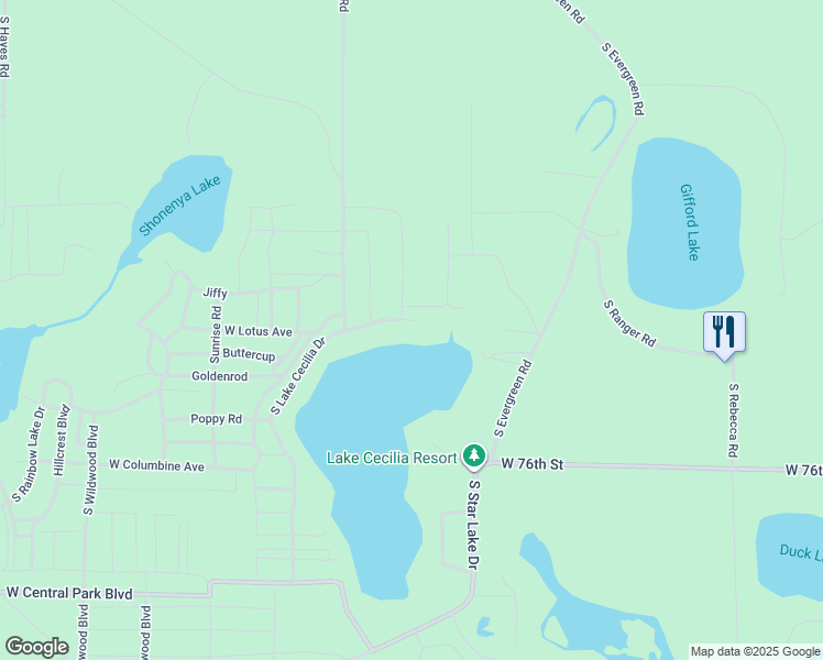 map of restaurants, bars, coffee shops, grocery stores, and more near 9075 South Burnt Oak Avenue in Baldwin