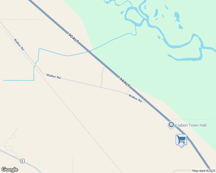 map of restaurants, bars, coffee shops, grocery stores, and more near N5936 Walker Road in New Lisbon