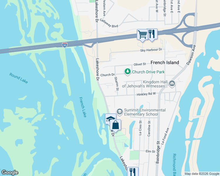 map of restaurants, bars, coffee shops, grocery stores, and more near 540 Copus Court in La Crosse