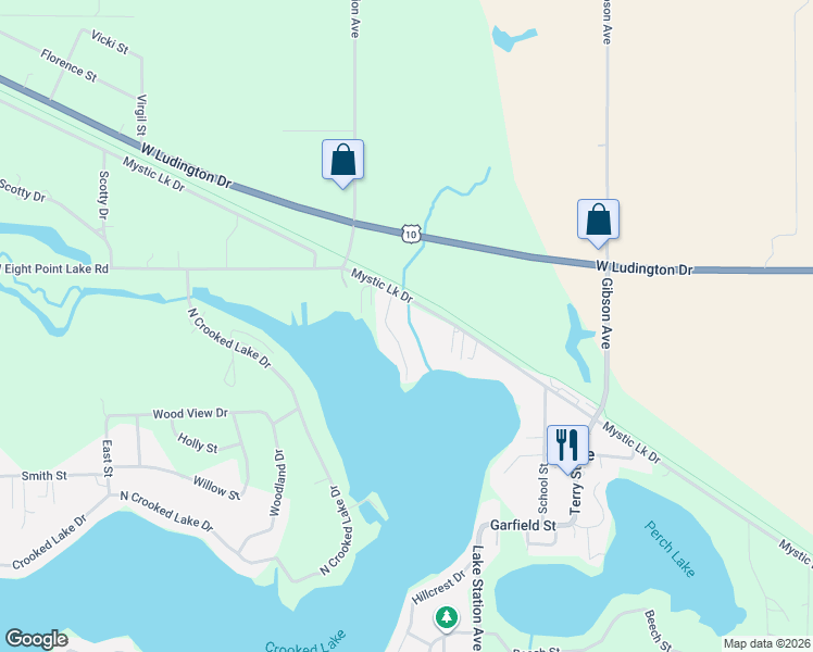 map of restaurants, bars, coffee shops, grocery stores, and more near 8114-9032 Trails End Road in Clare