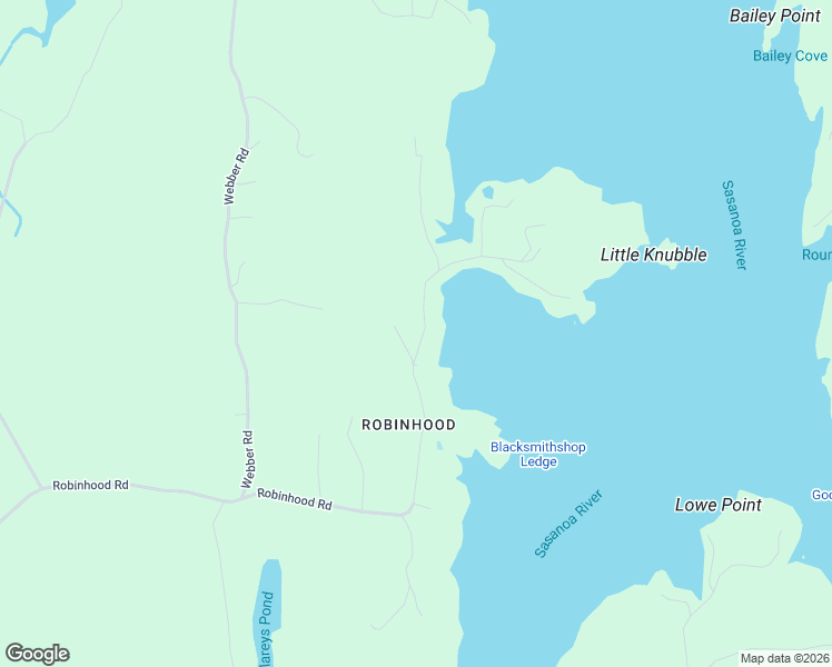 map of restaurants, bars, coffee shops, grocery stores, and more near 36 Knubble Road in Georgetown