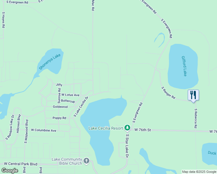 map of restaurants, bars, coffee shops, grocery stores, and more near 9075 Burnt Oak in Baldwin