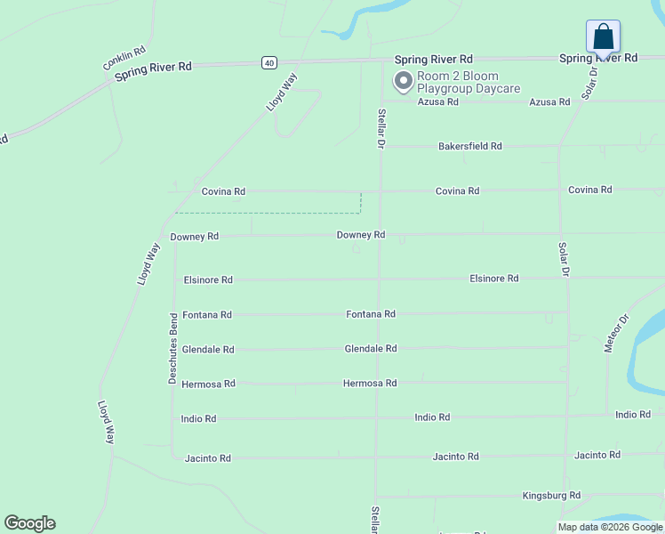 map of restaurants, bars, coffee shops, grocery stores, and more near 16976 Elsinore Road in Bend