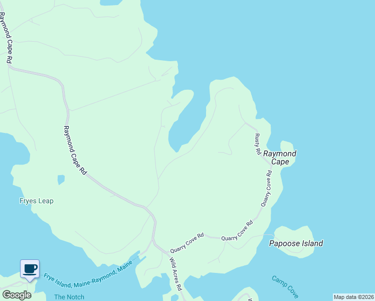 map of restaurants, bars, coffee shops, grocery stores, and more near 33 Whittemore Cove in Raymond