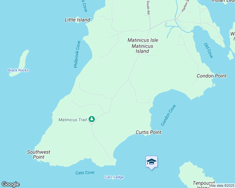 map of restaurants, bars, coffee shops, grocery stores, and more near 101 Main Road in Matinicus