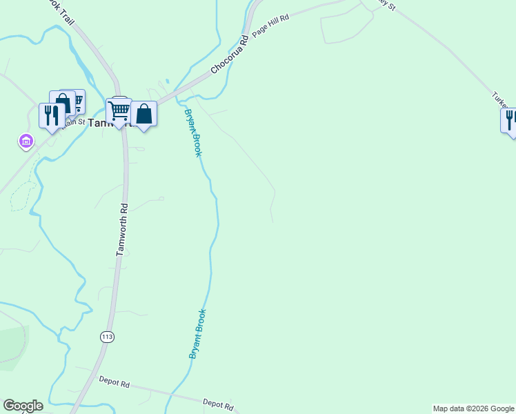 map of restaurants, bars, coffee shops, grocery stores, and more near in Tamworth