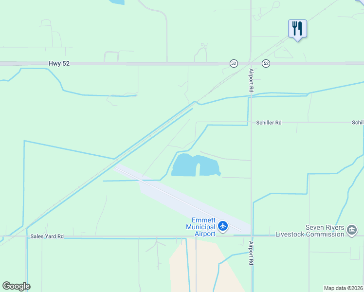 map of restaurants, bars, coffee shops, grocery stores, and more near 2395 Airport Road in Emmett