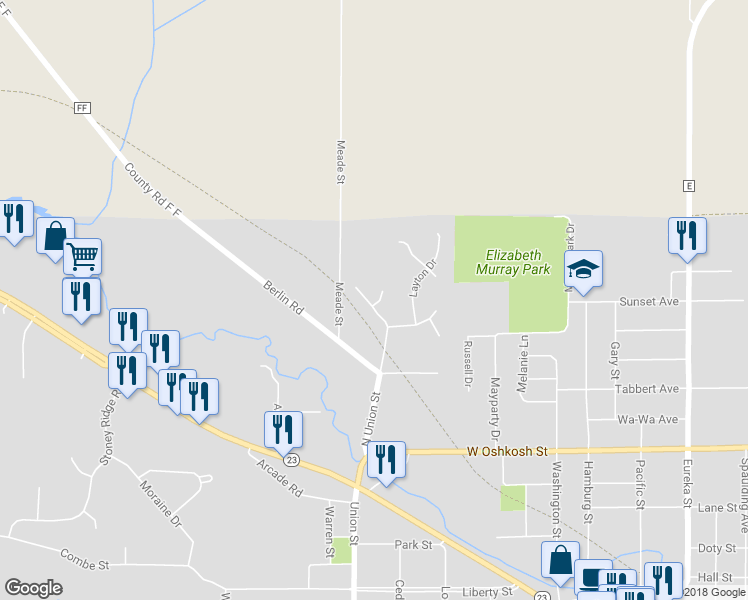 map of restaurants, bars, coffee shops, grocery stores, and more near 723 Chester Court in Ripon