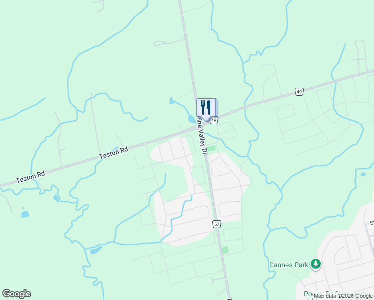 map of restaurants, bars, coffee shops, grocery stores, and more near 7 Adario Crescent in Vaughan