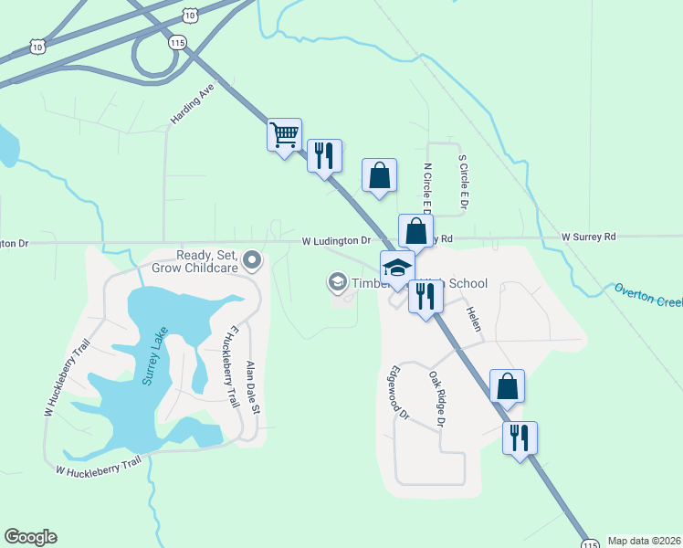 map of restaurants, bars, coffee shops, grocery stores, and more near in Farwell