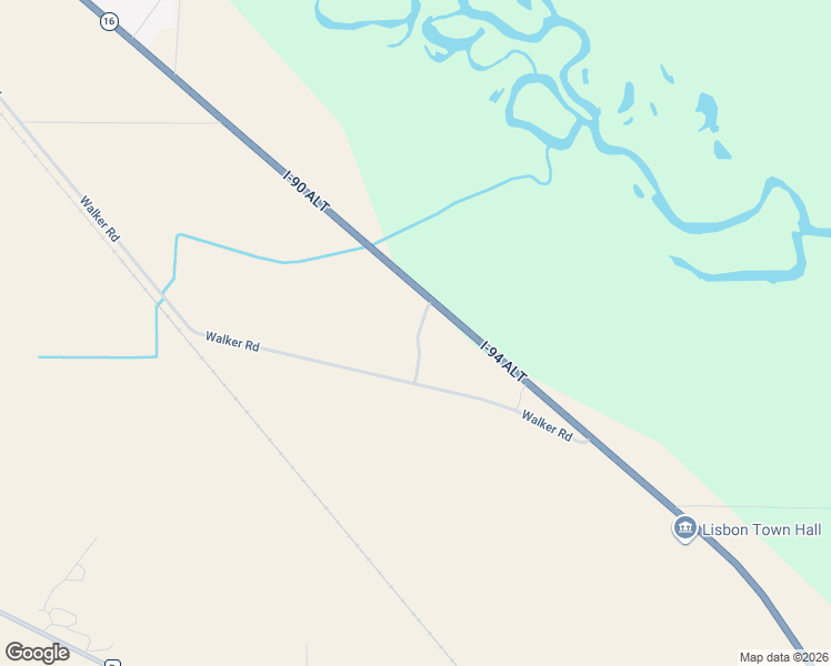 map of restaurants, bars, coffee shops, grocery stores, and more near N5936 Walker Road in New Lisbon