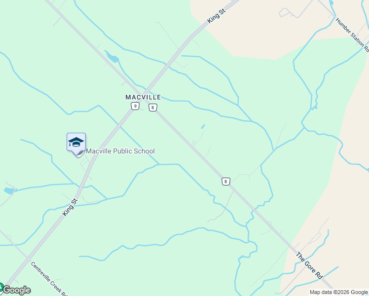 map of restaurants, bars, coffee shops, grocery stores, and more near 13708 The Gore Road in Caledon