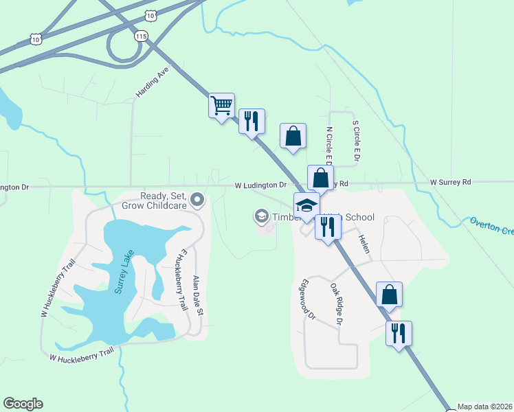 map of restaurants, bars, coffee shops, grocery stores, and more near in Farwell