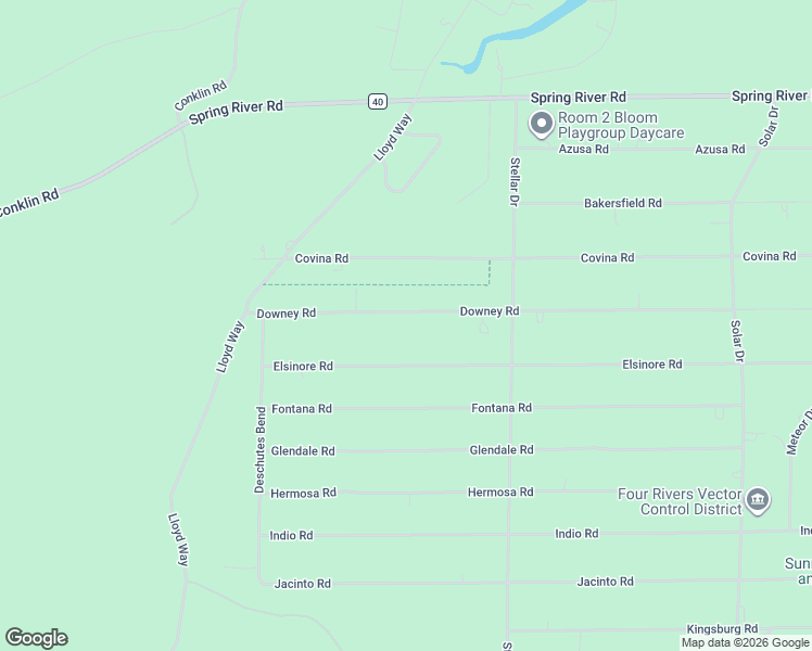 map of restaurants, bars, coffee shops, grocery stores, and more near 16944 Downey Road in Bend