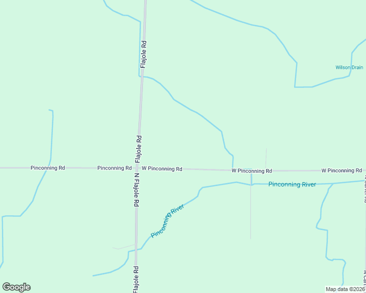 map of restaurants, bars, coffee shops, grocery stores, and more near 2410 Pinconning Road in Rhodes