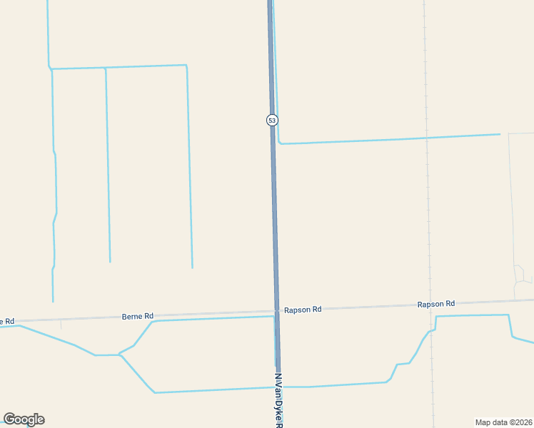 map of restaurants, bars, coffee shops, grocery stores, and more near 2177 North Van Dyke Road in Bad Axe