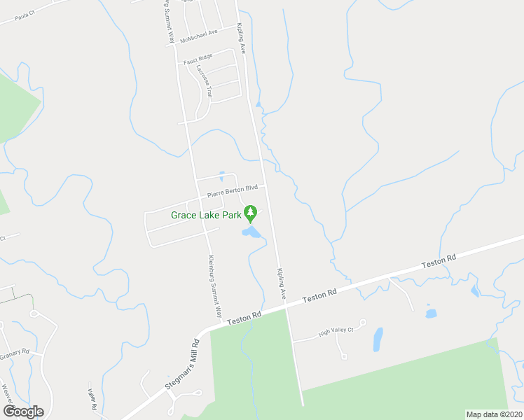 map of restaurants, bars, coffee shops, grocery stores, and more near 9 Grace Lake Court in Vaughan