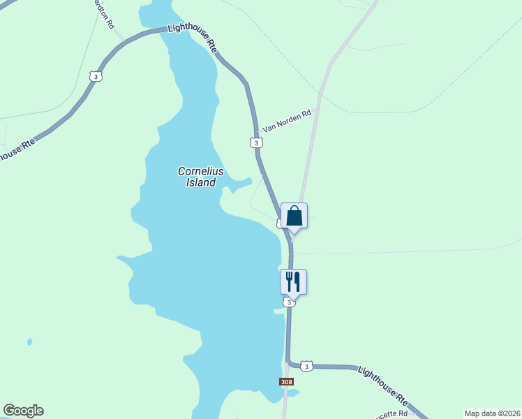 map of restaurants, bars, coffee shops, grocery stores, and more near 24 John White Road in Tusket