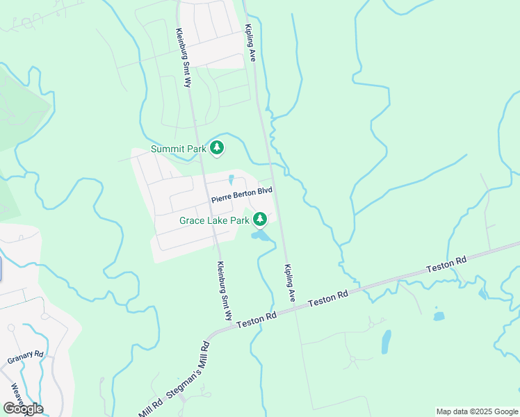 map of restaurants, bars, coffee shops, grocery stores, and more near 9 Grace Lake Court in Vaughan