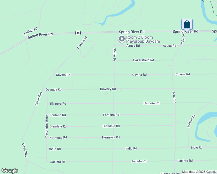 map of restaurants, bars, coffee shops, grocery stores, and more near 56625 Stellar Drive in Bend