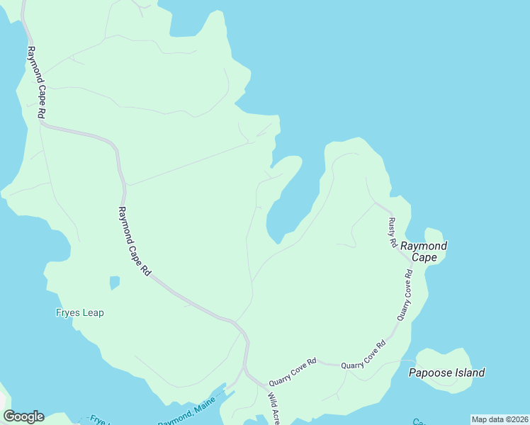 map of restaurants, bars, coffee shops, grocery stores, and more near 21 Blueberry Point Road in Raymond