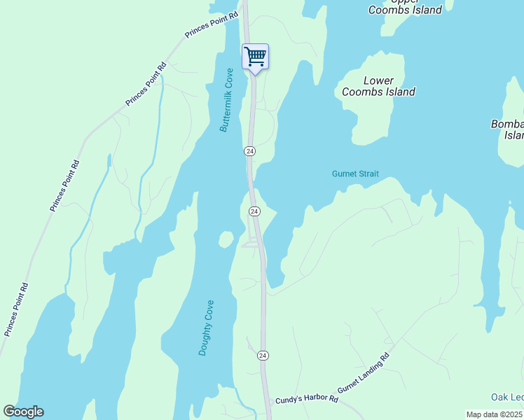 map of restaurants, bars, coffee shops, grocery stores, and more near 15 Harpswell Island Road in Harpswell