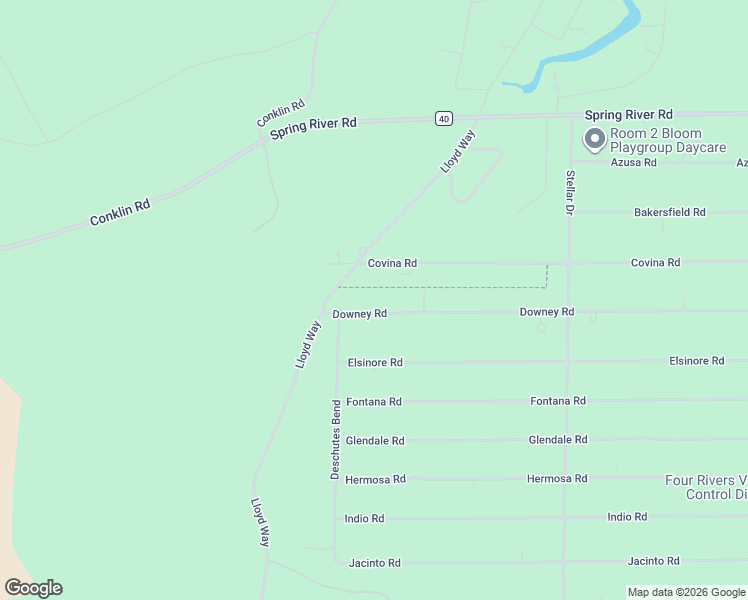 map of restaurants, bars, coffee shops, grocery stores, and more near 16850 Downey Road in Bend
