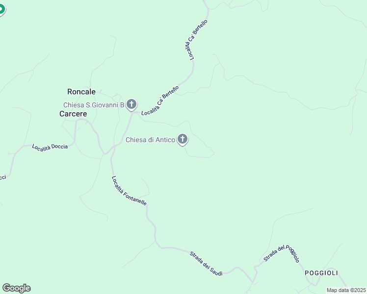 map of restaurants, bars, coffee shops, grocery stores, and more near 48 Località Antico Alto in Provincia di Rimini